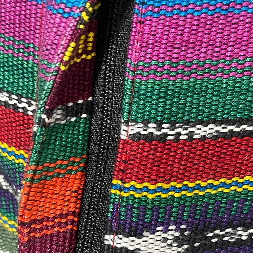 Vtg Central Falls Serape Striped Midi Skirt Boho Southwestern Cowgirl Size 8 - Picture 8 of 14